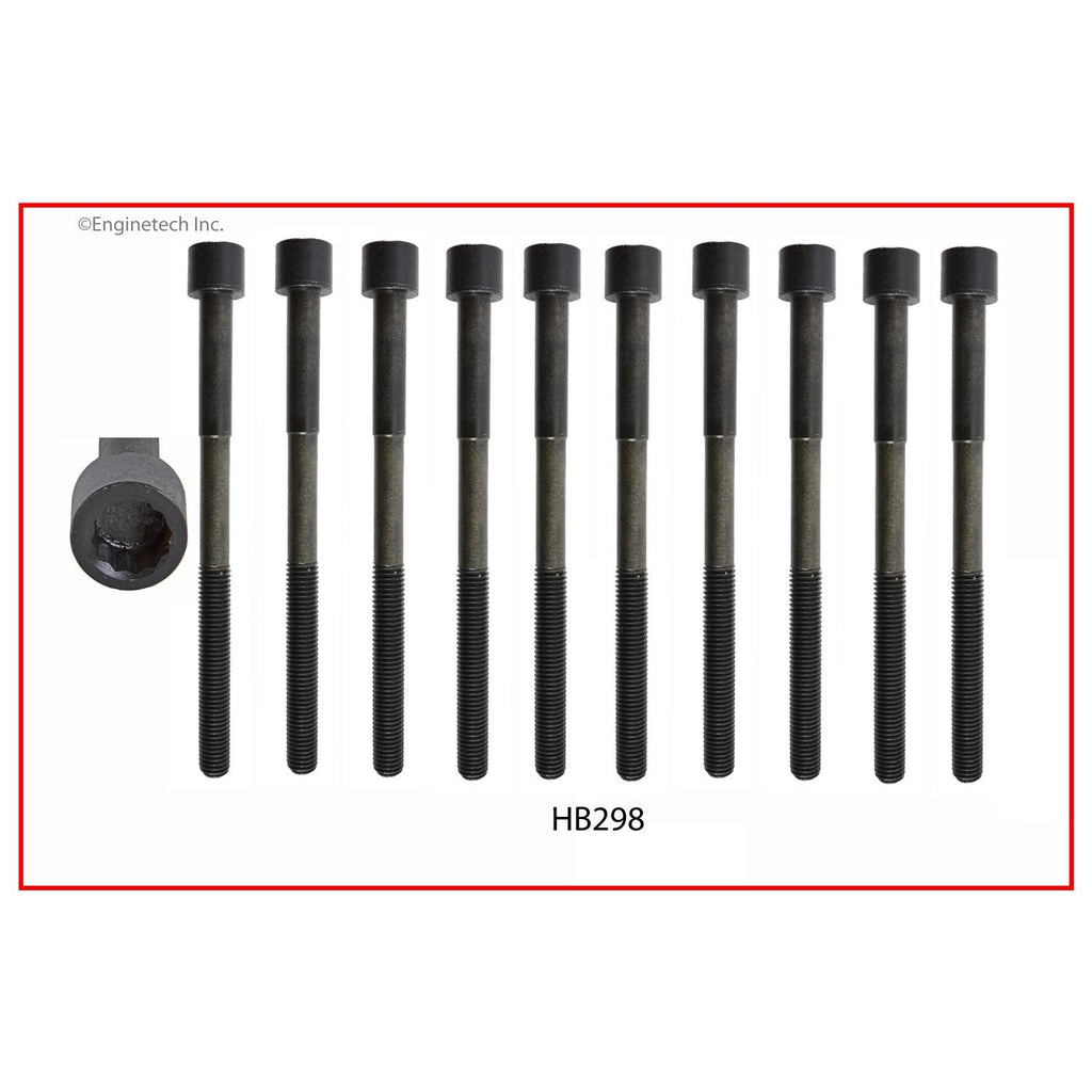 Enginetech HB298 Engine Head Bolt Set for One Cylinder - High-Quality Replacement Part