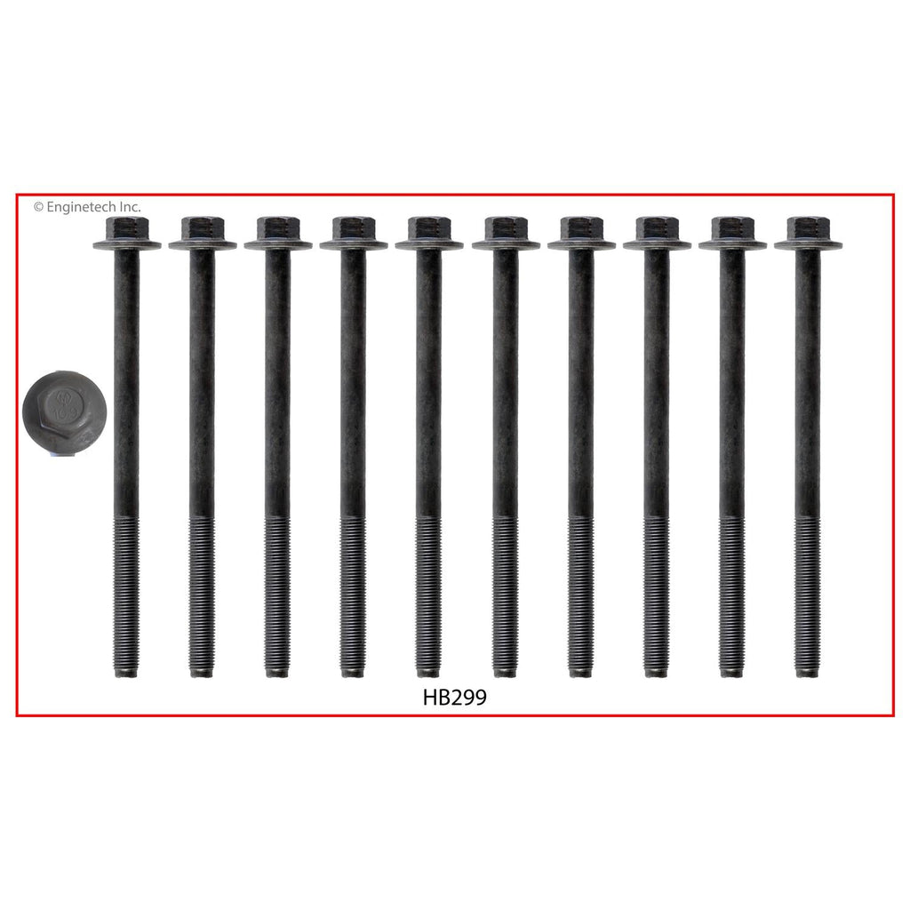 Enginetech HB299 Engine Head Bolt Set for Ford Mustang and F-150 (One Cylinder)