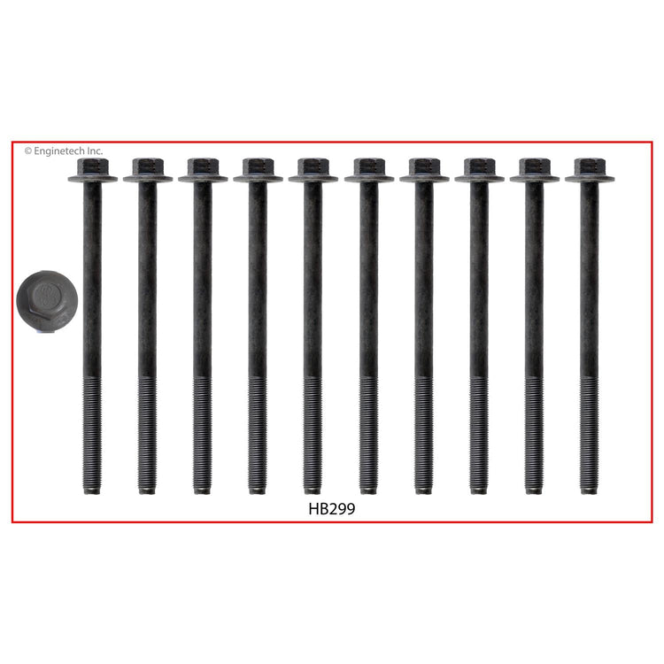 Enginetech HB299 Engine Head Bolt Set for Ford Mustang and F-150 (One Cylinder)