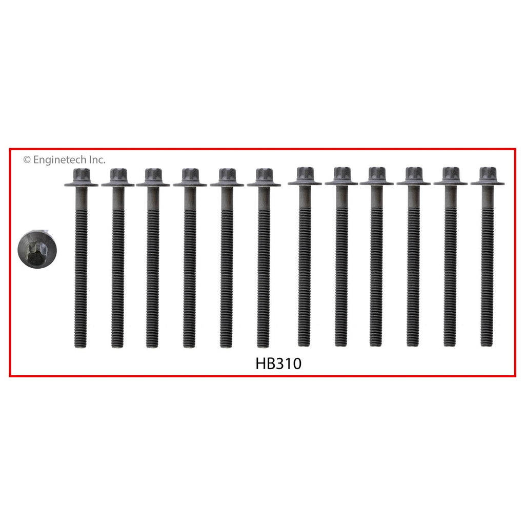 Enginetech HB310 Engine Head Bolt Set for Chevrolet Cruze, Sonic, Buick Encore (One Cylinder)