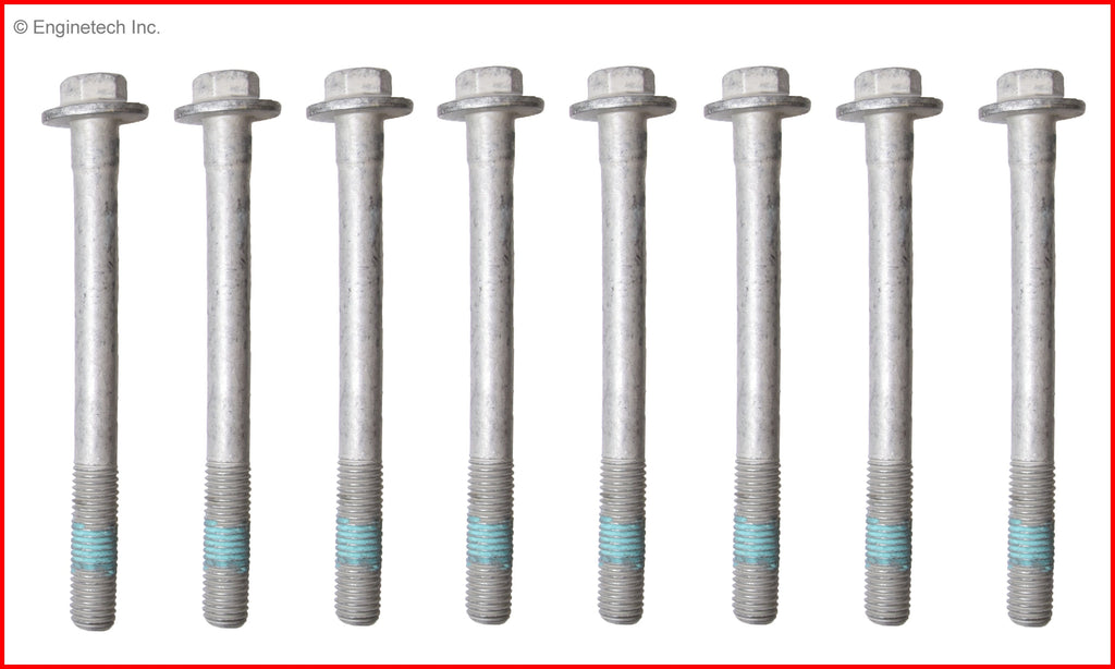 Enginetech HB312 Engine Head Bolt Set for One Cylinder - Fits Chevrolet Silverado 1500, GMC Sierra 1500, and More