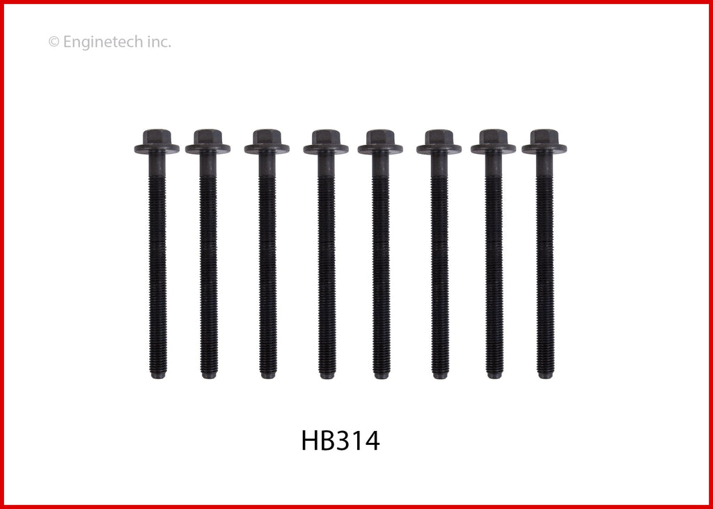 Enginetech HB314 Engine Head Bolt Set for One Cylinder