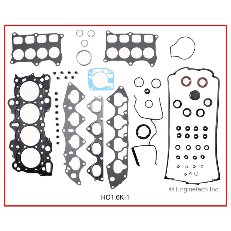 Enginetech Engine Full Gasket Set for Honda Acura Integra 1992-2001 - Part HO1.6K-1