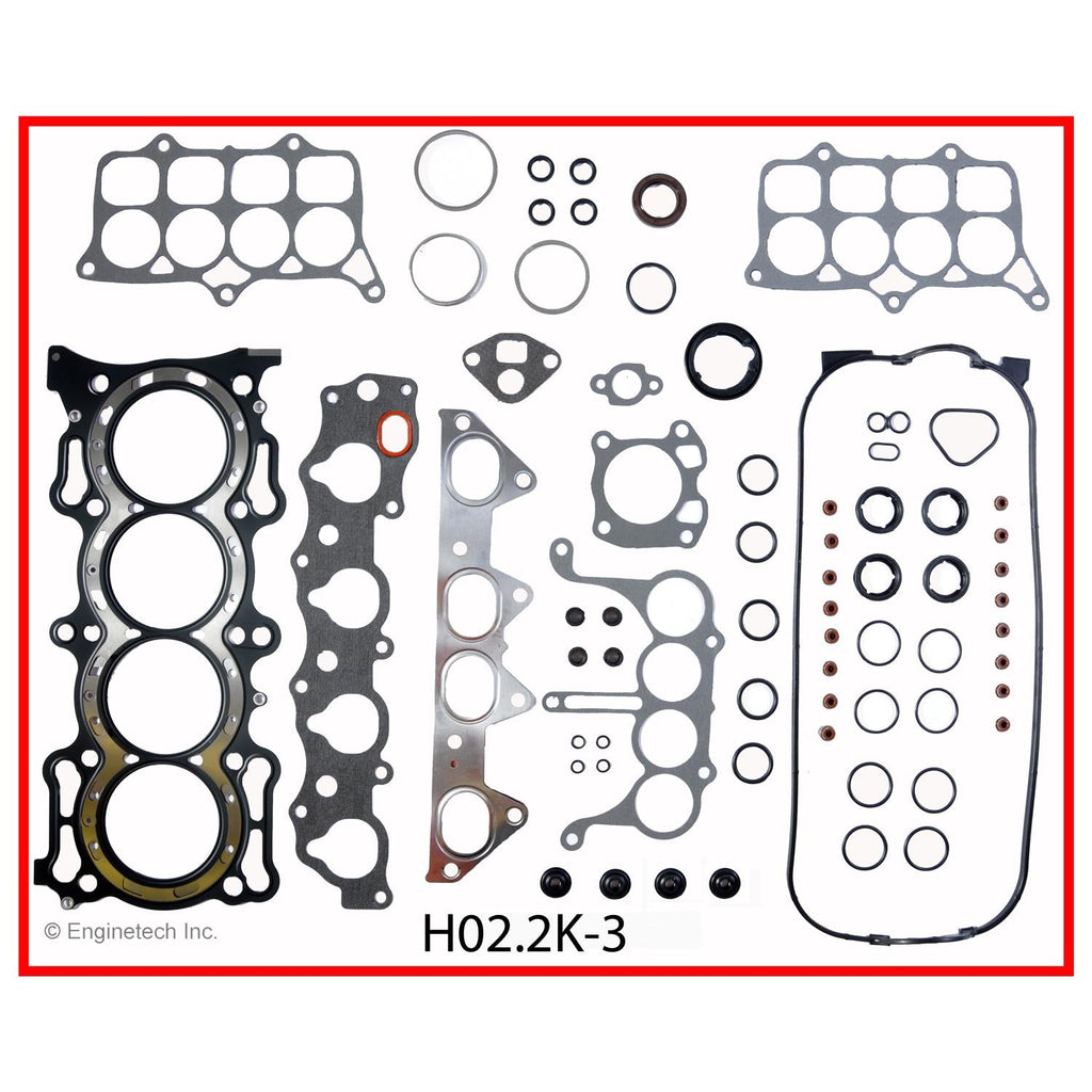 Enginetech HO2.2K-3 Engine Full Gasket Set for Honda and Isuzu Vehicles