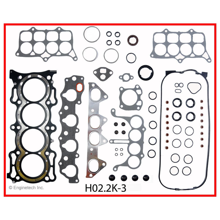 Enginetech HO2.2K-3 Engine Full Gasket Set for Honda and Isuzu Vehicles
