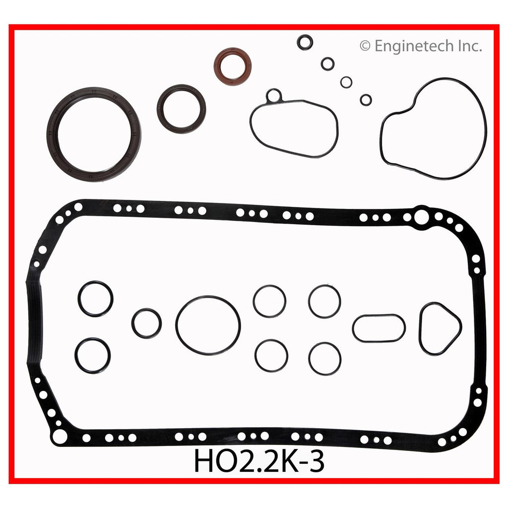 Enginetech HO2.2K-3 Engine Full Gasket Set for Honda and Isuzu Vehicles
