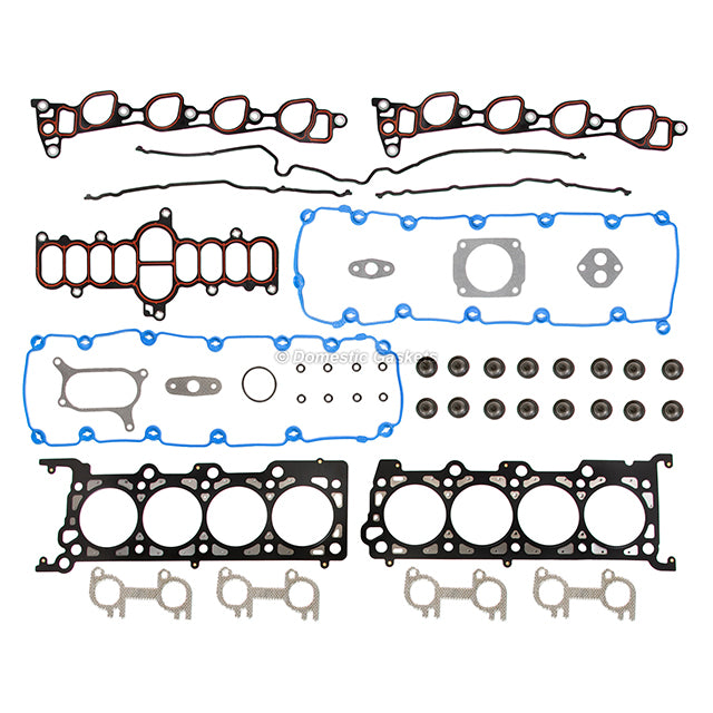 Full Gasket Set Intake Exhaust Valves Fit 07/21/97-99 Ford F, E Series  5.4