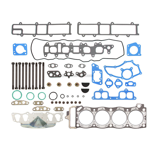 Head Gasket Set Intake Exhaust Valves Fit 85-95 Toyota 2.4 SOHC 22R 22RE 22REC