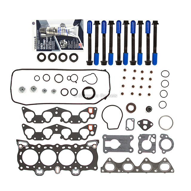 Head Gasket Set Intake Exhaust Valves Fit 92-95 Honda Civic D16A6 D15B1 D15B7
