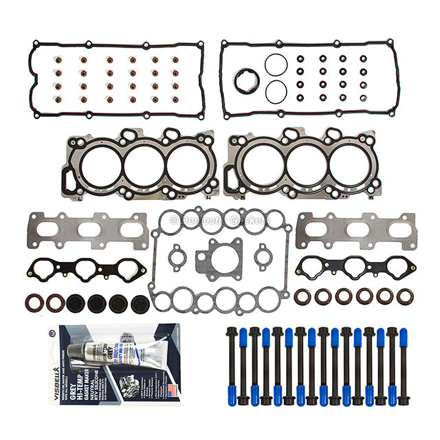 Head Gasket Set Intake Exhaust Valves Fit 98-02 Acura Honda Isuzu 3.2 6VE1 6VD1