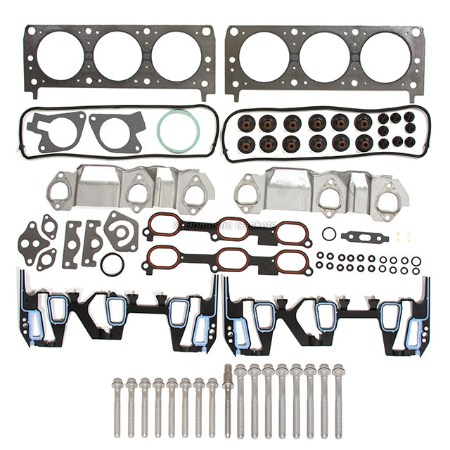 Head Gasket Set Head Bolts Lifters Fit Oldsmobile Pontiac Chevrolet 3.1 3.4 12V