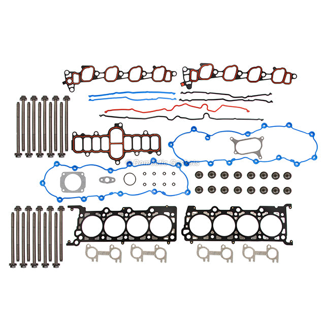 Head Gasket Set Head Bolts Lifters Fit 02-03 Ford F150 4.6 SOHC 16V WINDSOR