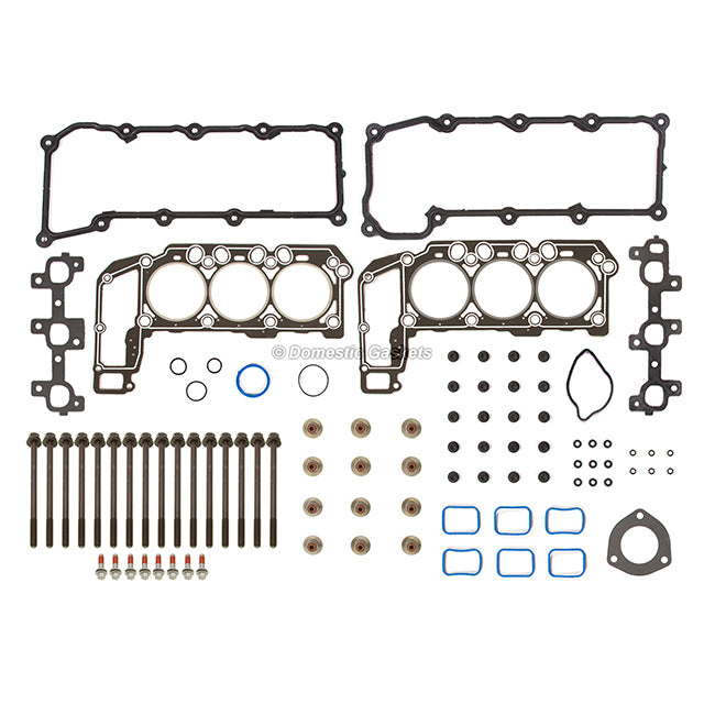 Head Gasket Set Intake Exhaust Valves Fit 02-05 Dodge Chrysler Jeep 3.7L SOHC