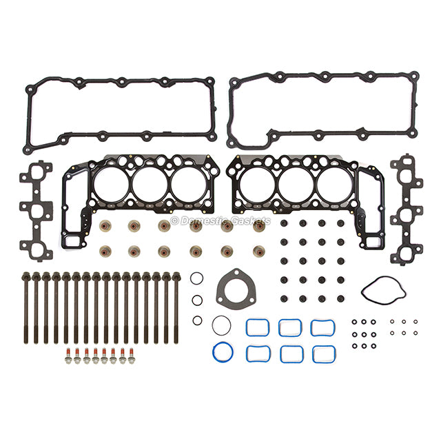 MLS Head Gasket Set Intake Exhaust Valves Fit 02-05 Chrysler Dodge Jeep 3.7 SOHC
