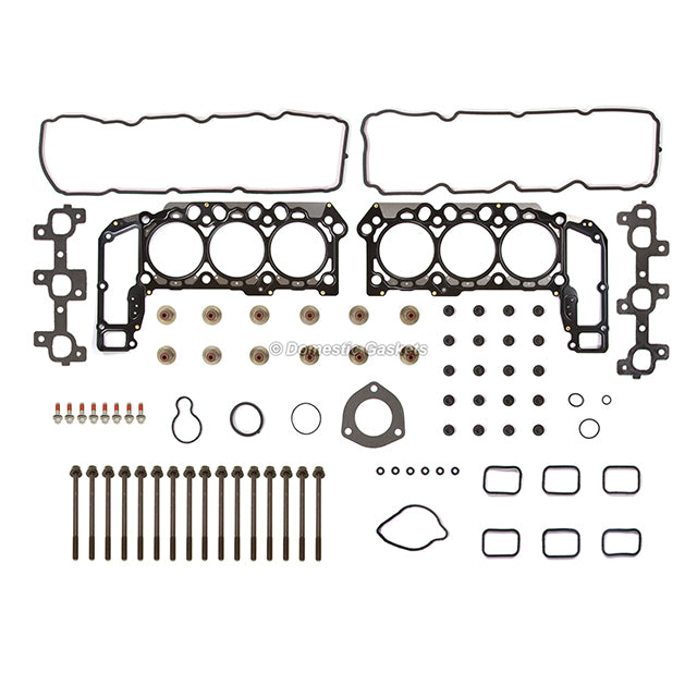 MLS Head Gasket Set Intake Exhaust Valves Fit 05-10 Dodge Chrysler Jeep 3.7 SOHC