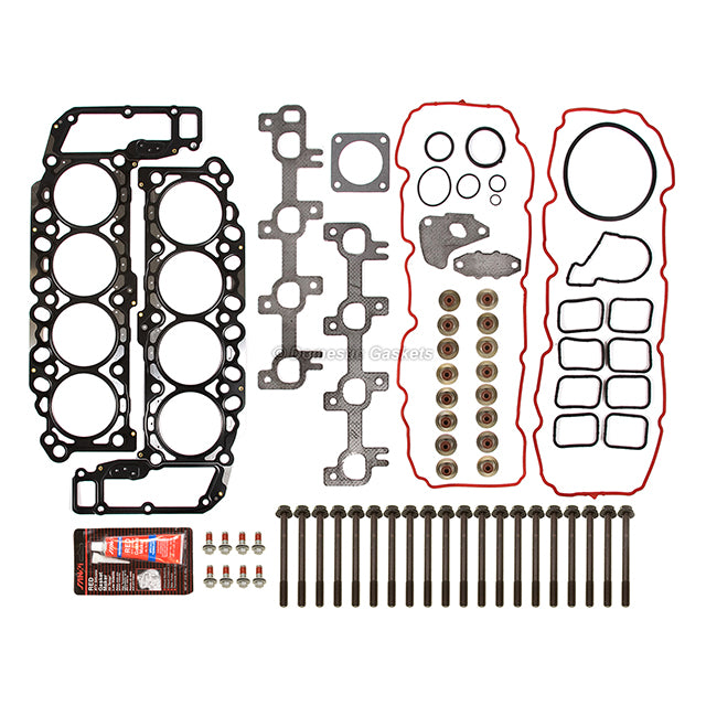 Head Gasket Set Intake Exhaust Valves Fit 99-03 Chrysler Dodge Jeep 4.7L SOHC