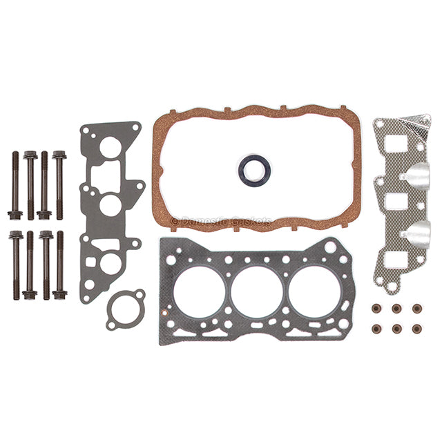 Head Gasket Set Intake Exhaust Valves Fit 85-88 Chevrolet Sprint Turbo 1.0L G10