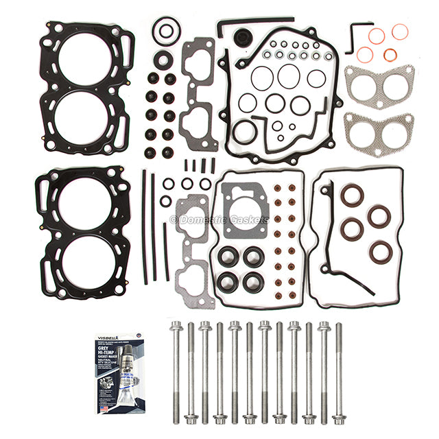 Fits 99-03 Subaru 2.5L SOHC MLS Head Gasket Bolts Set Intake Exhaust Valves EJ25