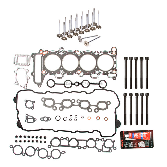 Head Gasket Set Intake Exhaust Valves Fit 95-98 Nissan 200SX 2.0L