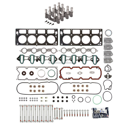 Head Gasket Set Bolts Lifters Fit 02-04 GMC Buick Chevrolet Cadillac 4.8L 5.3L