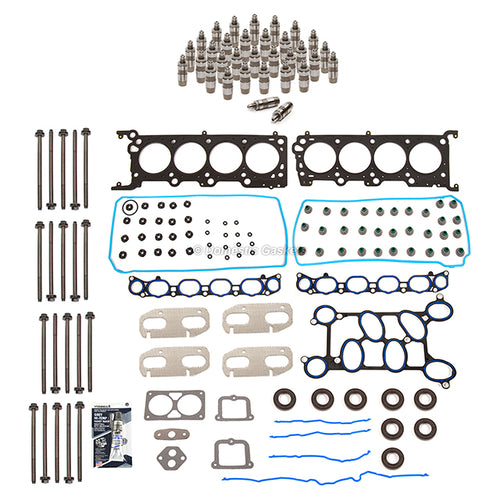 Head Gasket Set Bolts Lifters Fit 99-04 Lincoln Blackwood Navigator 5.4L