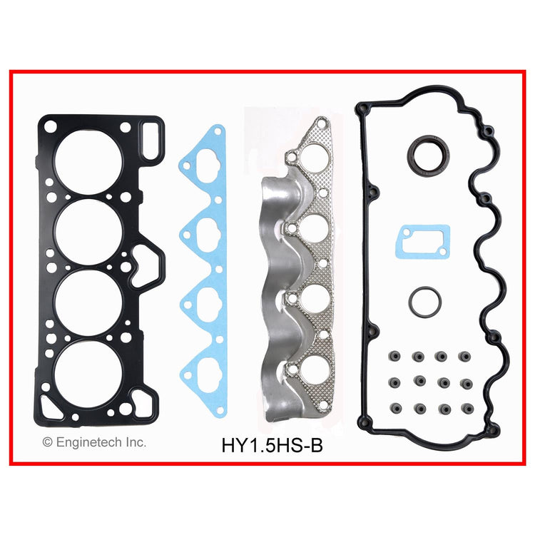 Enginetech Hyundai HY1.5HS-B Engine Cylinder Head Gasket Set for Hyundai Scoupe and Accent