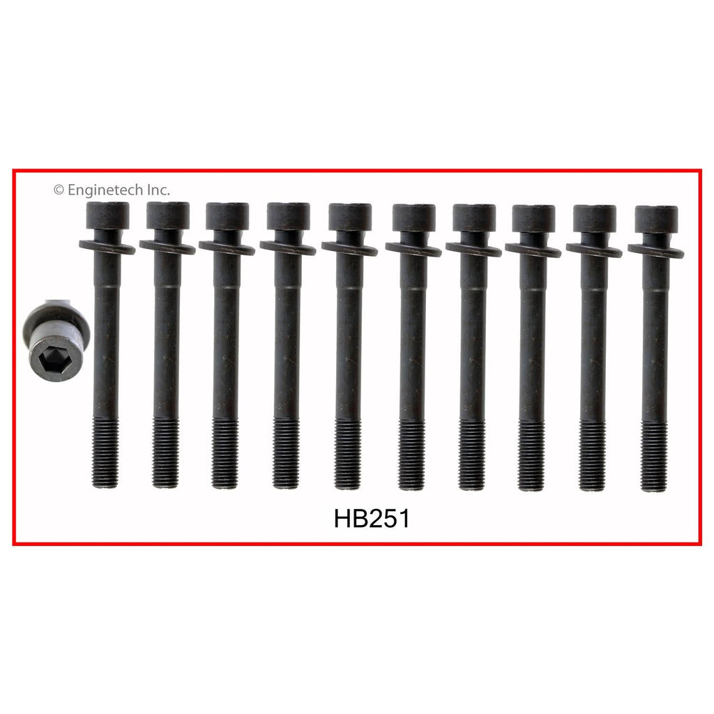 Enginetech Engine Cylinder Head Gasket Set for Hyundai and Kia Vehicles with Head Bolts (Part HY1.6HS-BWB)