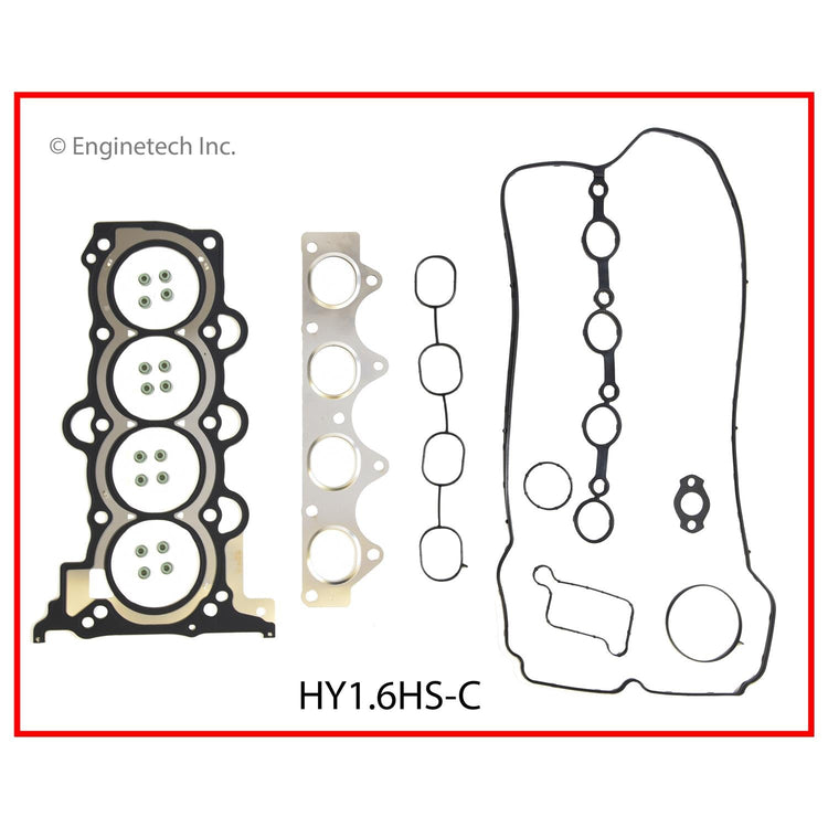 Enginetech HY1.6HS-C Engine Cylinder Head Gasket Set for Hyundai and Kia Vehicles