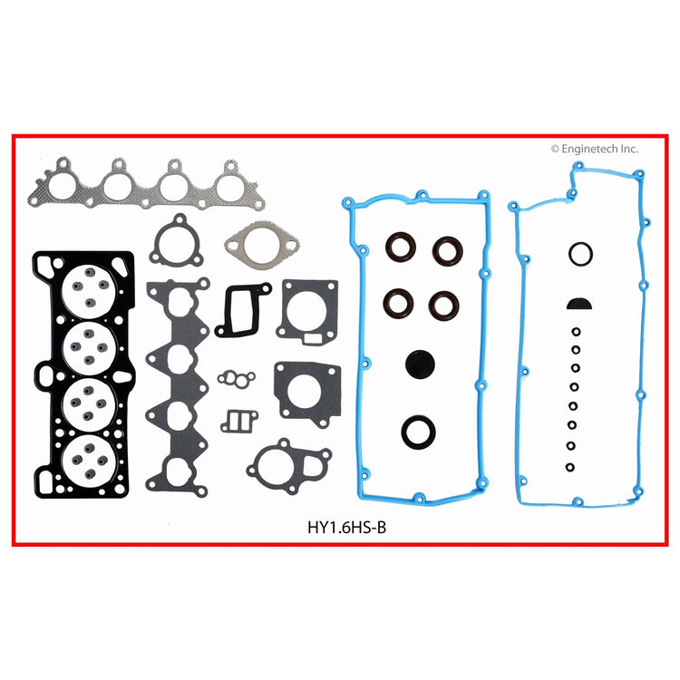 Enginetech Engine Full Gasket Set for Hyundai and Kia Vehicles (Part HY1.6K-3)
