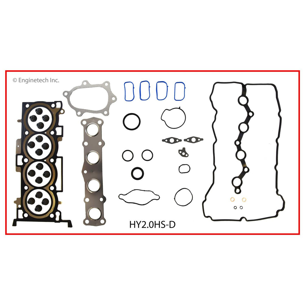 Enginetech HY2.0HS-D Engine Cylinder Head Gasket Set for Hyundai and Kia Vehicles