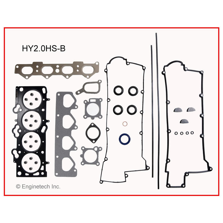 Enginetech Full Engine Gasket Set for Hyundai and Kia Models - Part HY2.0K-1