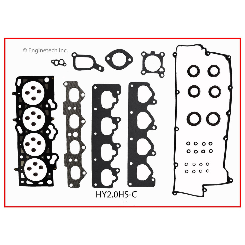 Enginetech Engine Full Gasket Set for Hyundai and Kia Vehicles - Part HY2.0K-2