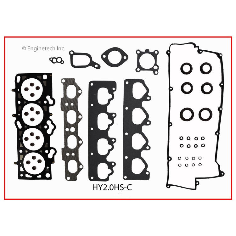 Enginetech Engine Full Gasket Set for Hyundai and Kia Vehicles - Part HY2.0K-2