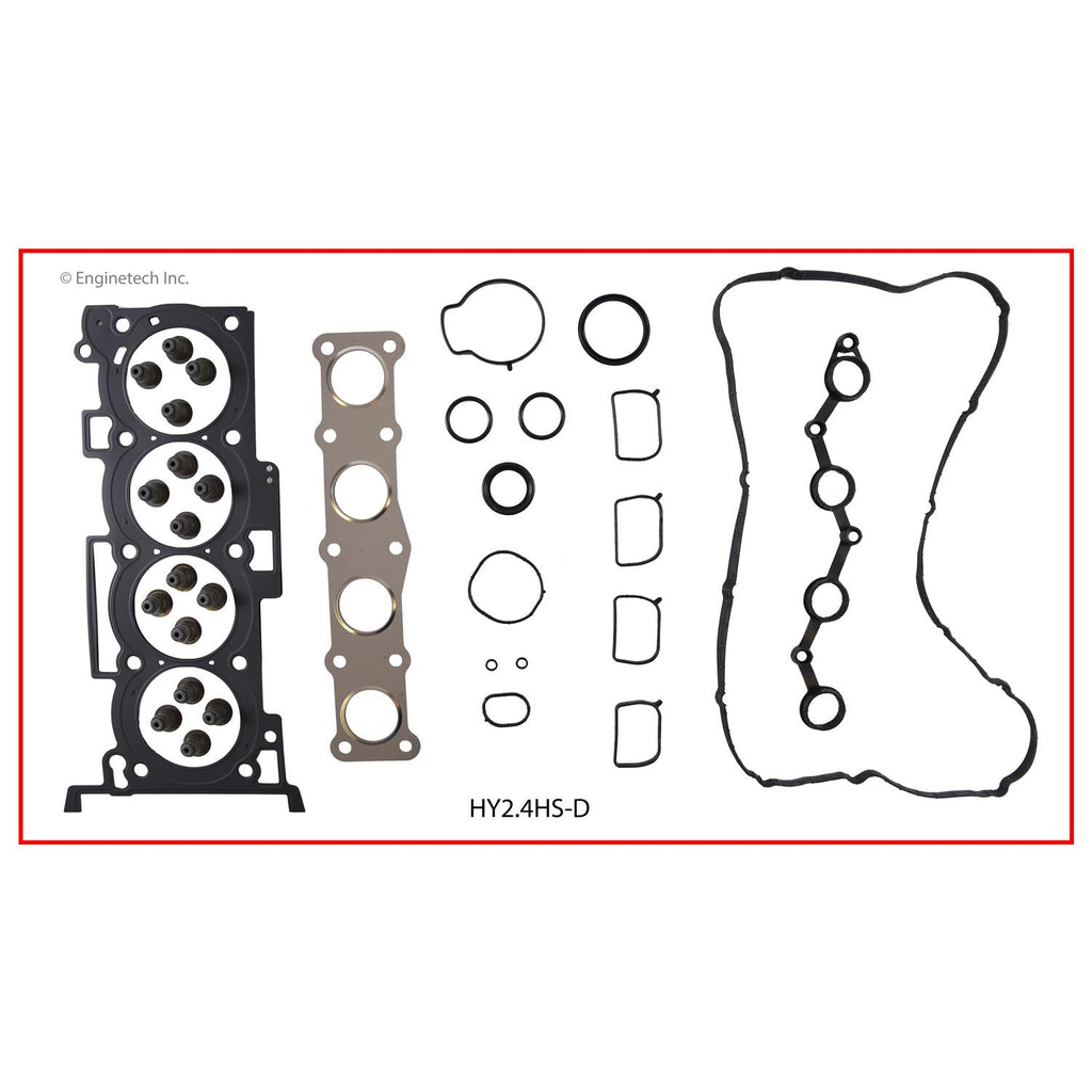 Enginetech HY2.4HS-D Engine Cylinder Head Gasket Set for Hyundai and Kia Vehicles