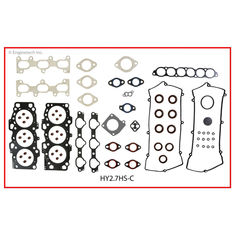 Enginetech HY2.7HS-CWB Engine Cylinder Head Gasket Set for Hyundai and Kia Vehicles with Head Bolts
