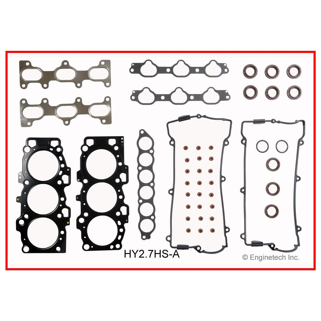 Enginetech Engine Full Gasket Set for Hyundai and Kia Models - Part HY2.7K-2