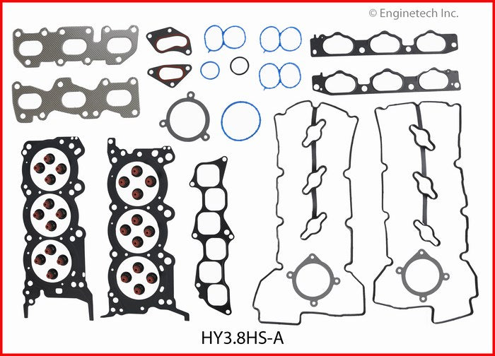Enginetech Hyundai HY3.8HS-A Engine Cylinder Head Gasket Set for Hyundai and Kia Vehicles