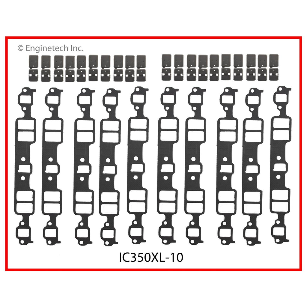 Enginetech IC350XL-10 Engine Intake Manifold Gasket for GMC and Chevrolet Vehicles