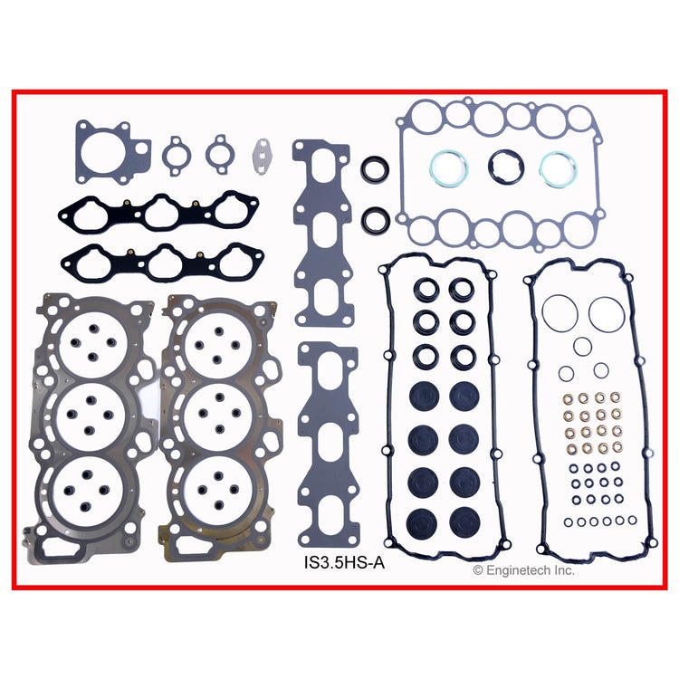 Enginetech Engine Cylinder Head Gasket Set for Isuzu Vehicles with Head Bolts - Part Number IS3.5HS-AWB