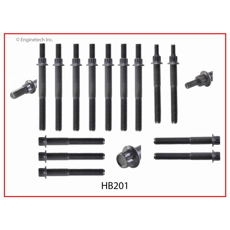 Enginetech J242HS-DWB Engine Cylinder Head Gasket Set for Jeep Cars and Trucks with Head Bolts