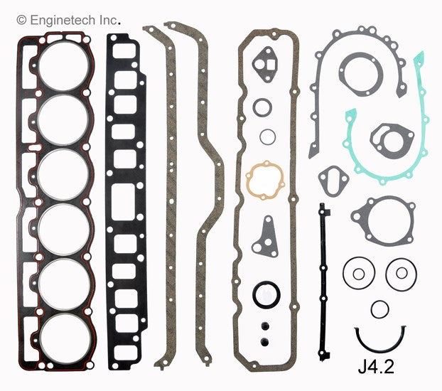 Enginetech J4.2 Rebuilders Engine Full Gasket Set for Jeep and American Motors Vehicles
