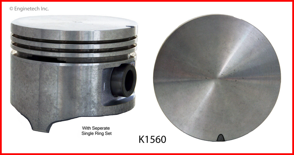 Enginetech K1560(6)P030 Engine Piston Kit with Separate Full Ring Stack for Ford and Mercury Models