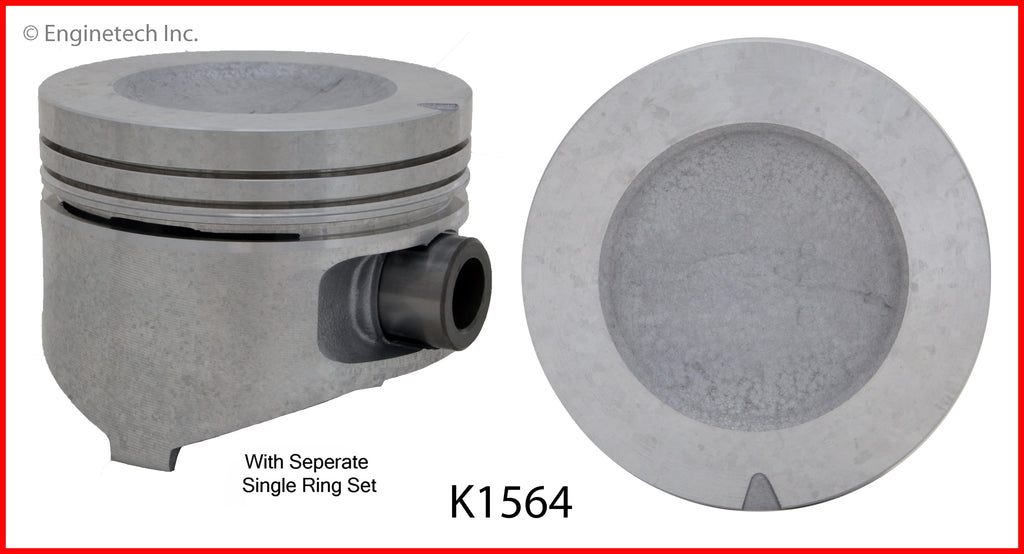 Enginetech K1564(6)P.50 Engine Piston Kit with Full Ring Stack for Ford Bronco II and Ranger