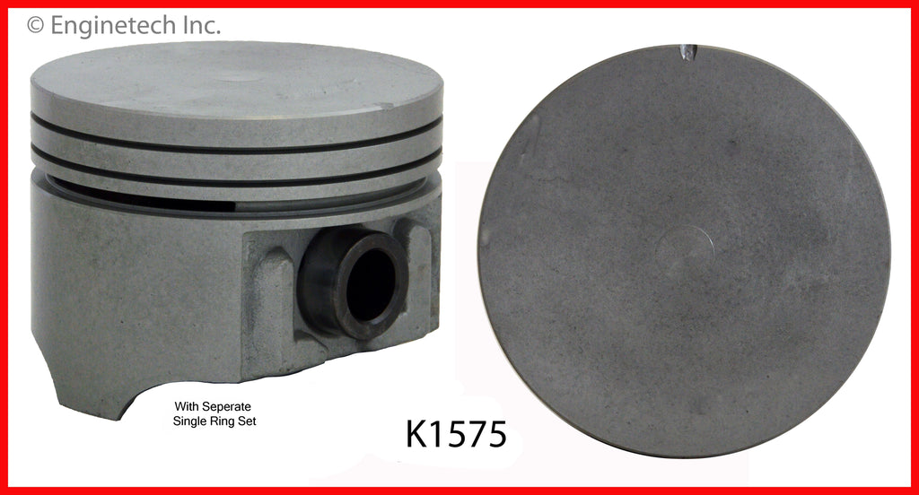 Enginetech K1575(6)P.50 Engine Piston Kit with Separate Full Ring Stack for Mazda B3000 and Ford Aerostar