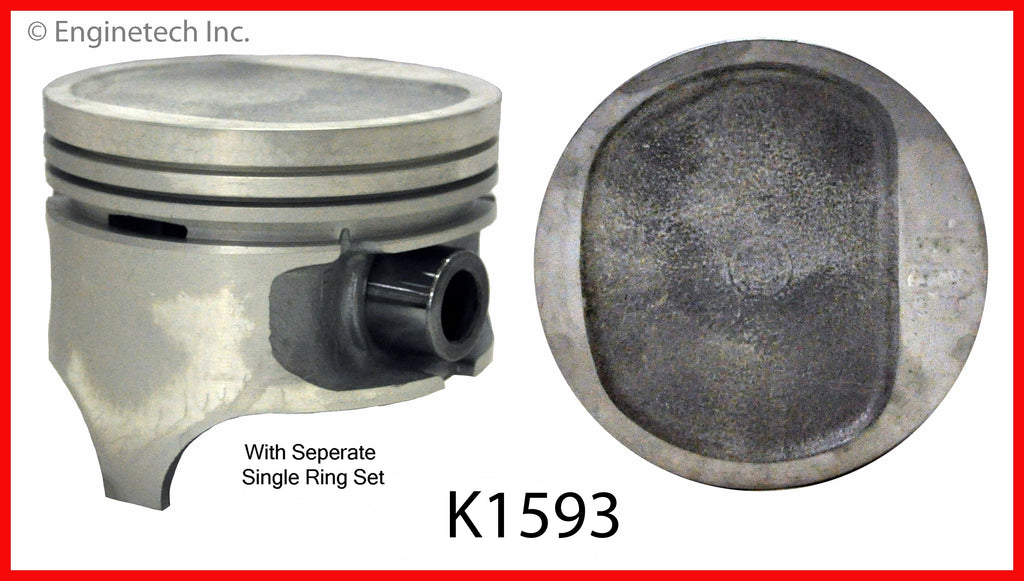 Enginetech K1593(4)STD Engine Piston Kit with Separate Full Ring Stack for Jeep and Eagle Models