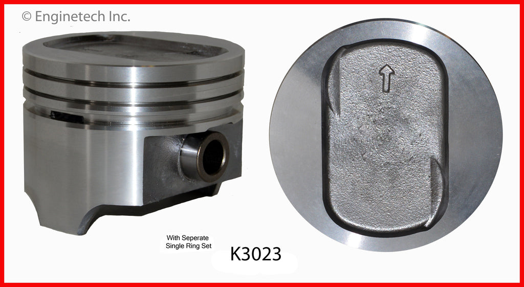 Enginetech K3023(8)030 Engine Piston Kit with Full Ring Stack for Ford Vehicles
