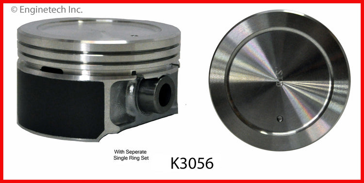 Enginetech K3056(4).75 Engine Piston Kit with Full Ring Stack for Isuzu Hombre and Chevrolet Cavalier