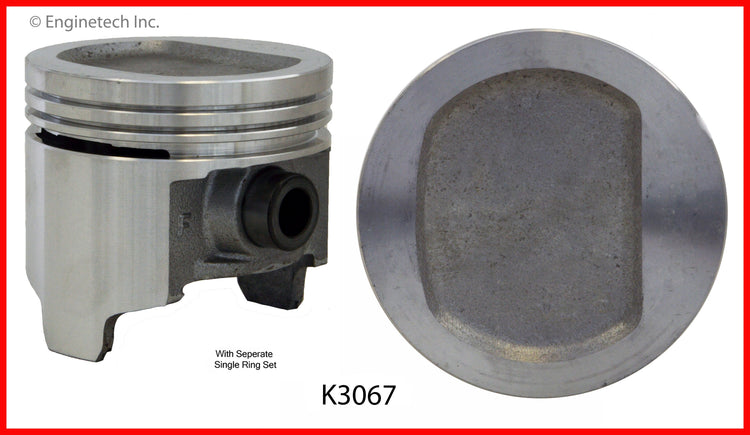 Enginetech K3067(6)060 Engine Piston Kit with Separate Full Ring Stack for Jeep Models