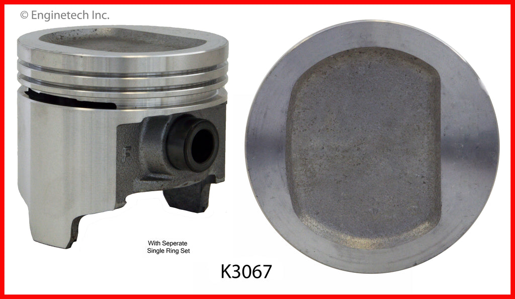 Enginetech K3067(6)040 Engine Piston Kit with Separate Full Ring Stack for Jeep Models