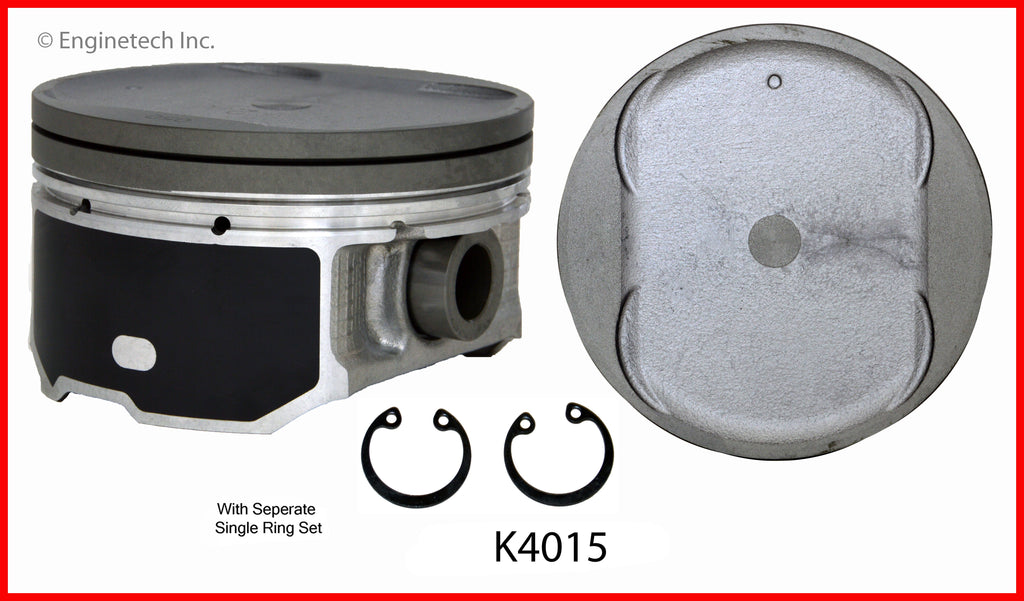 Enginetech K4015(6)P.50 Engine Piston Kit with Full Ring Stack for Nissan and Suzuki Vehicles